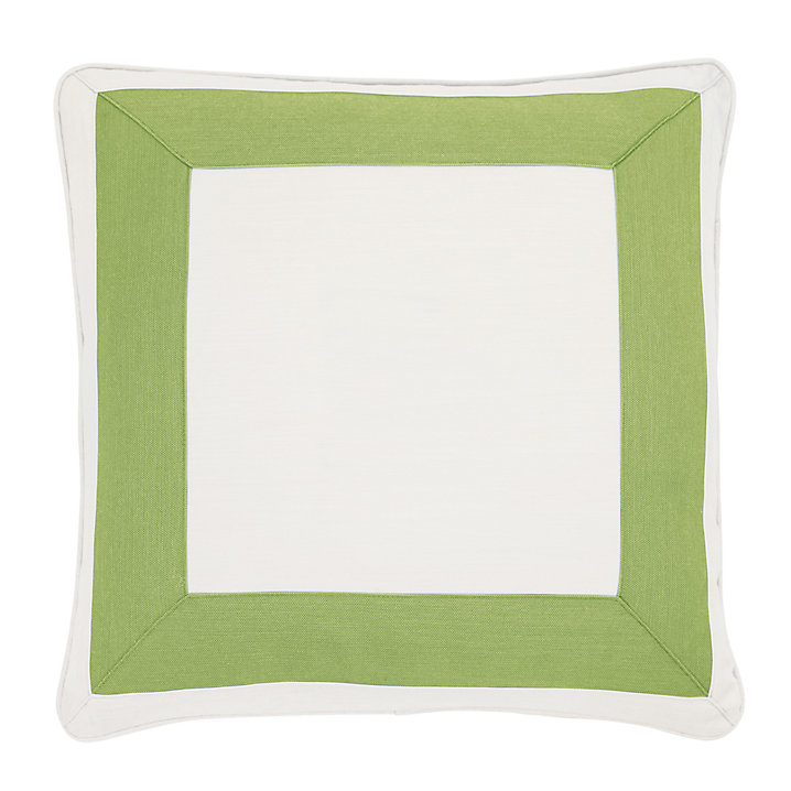 Bordered Sunbrella Outdoor Pillow Cover