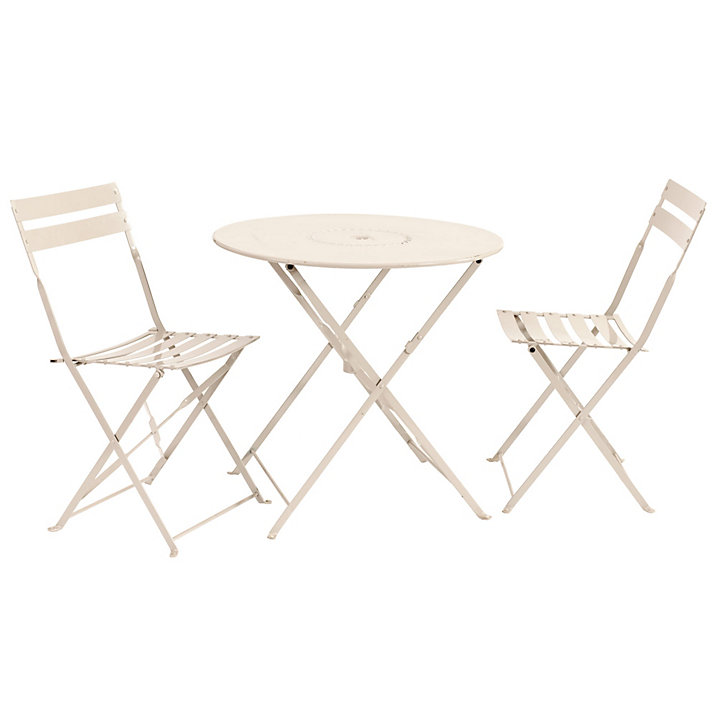 Café 3-Piece Folding Table Dining Set - White