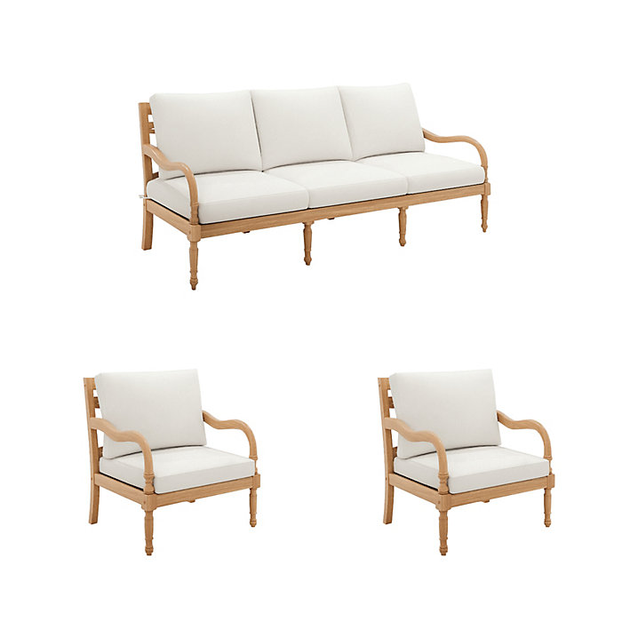 Ceylon 3-Piece Sofa and Lounge Chair Set