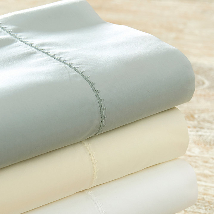 Classic Egyptian Percale Pillowcases S/2 - Spa
