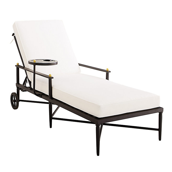Asher Chaise & Tray Table with Sunbrella Cushion
