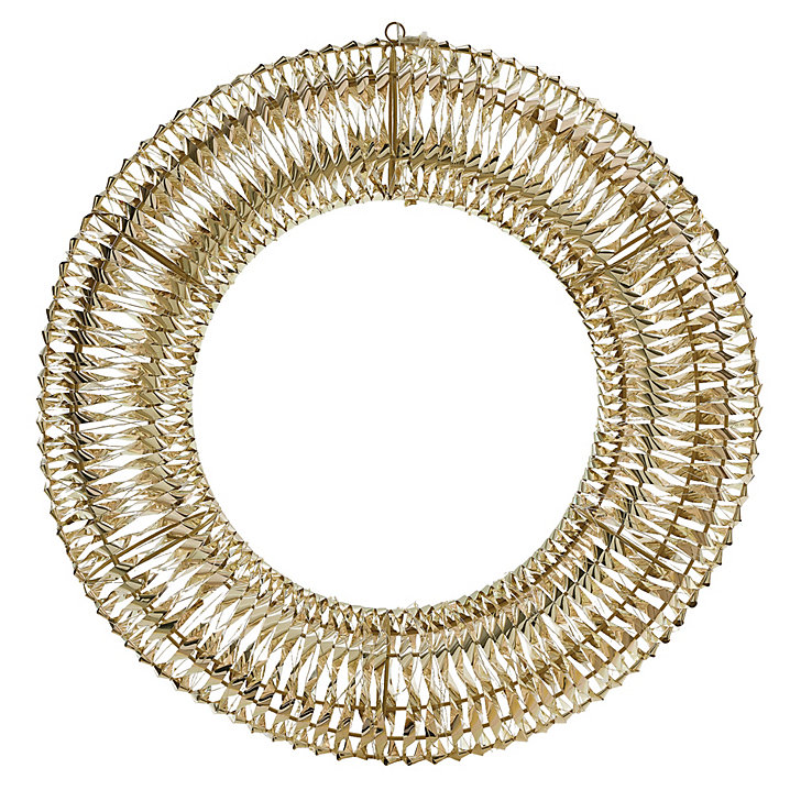 Gold Foil Micro LED Wreath