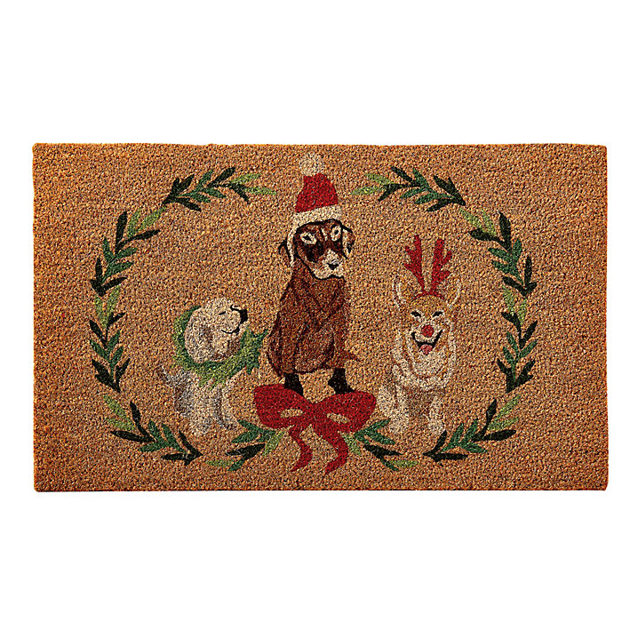 Holiday Dogs Coir Mat