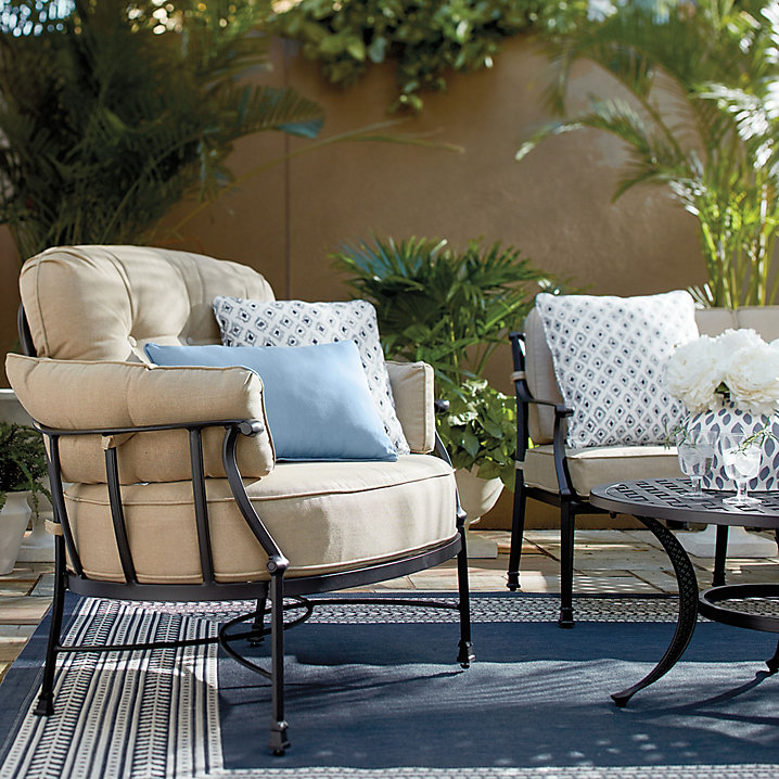 Ikat Cornflower Sunbrella&reg; Performance Fabric by the Yard