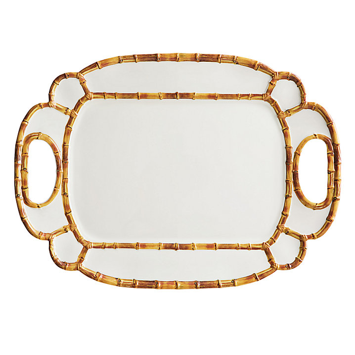 Jacqueline Bamboo Melamine Serving Tray