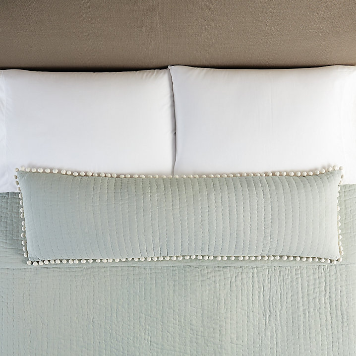 Audree Pom Pom Quilted Lumbar Pillow